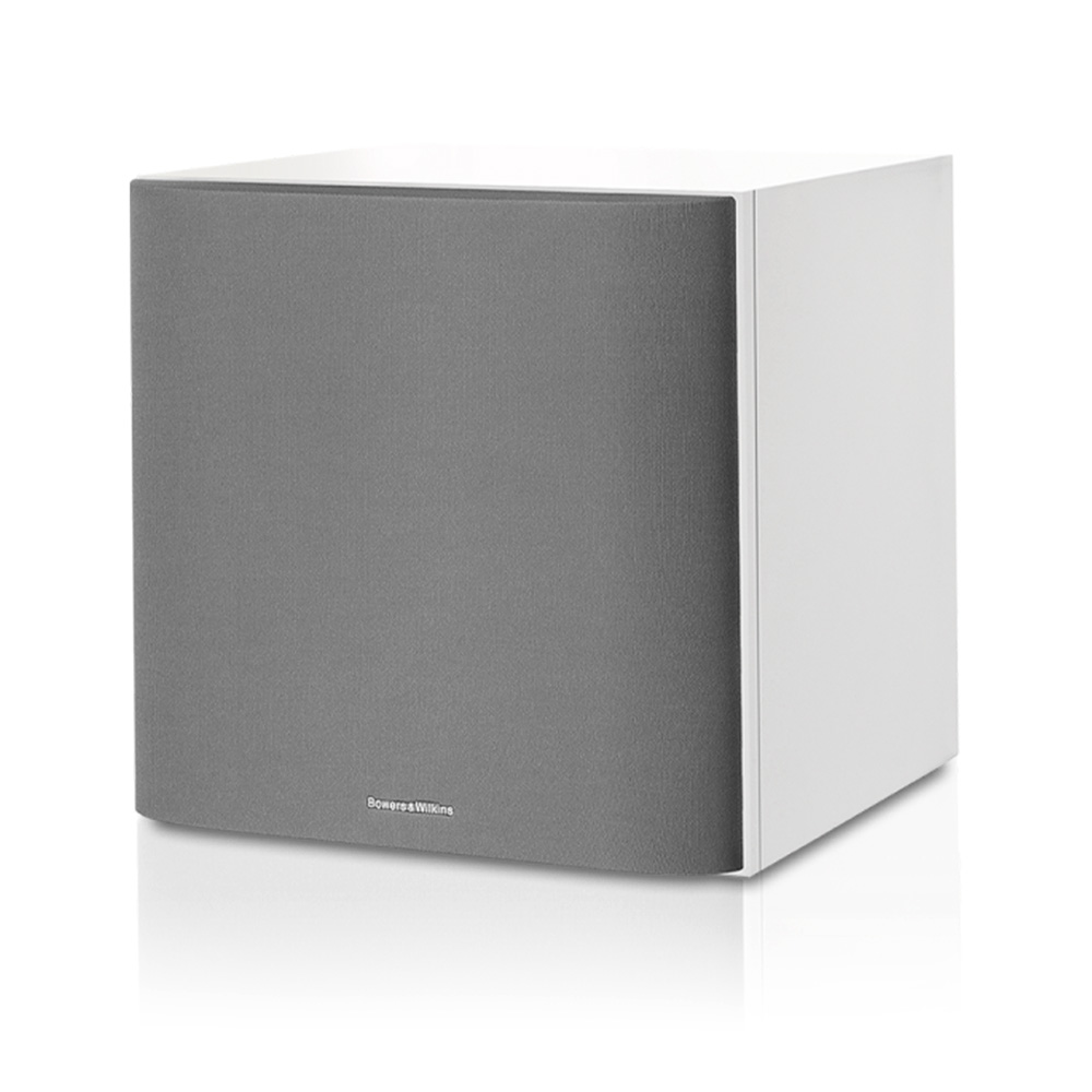 caisson de basse Bowers & Wilkins ASW608 blanc avec grille