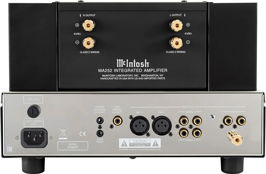 Entrées et sorties du McIntosh MA252