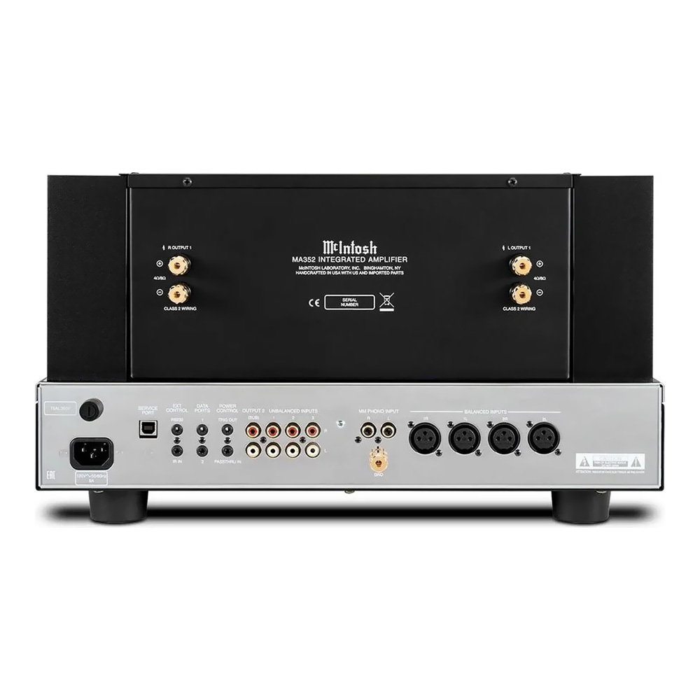 amplificateur intégré hybride McIntosh MA352 vue arrière