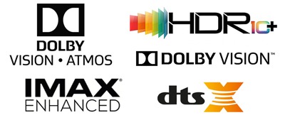 HDR10 Dolby Vision Atmos Imax Enhanced DTS X