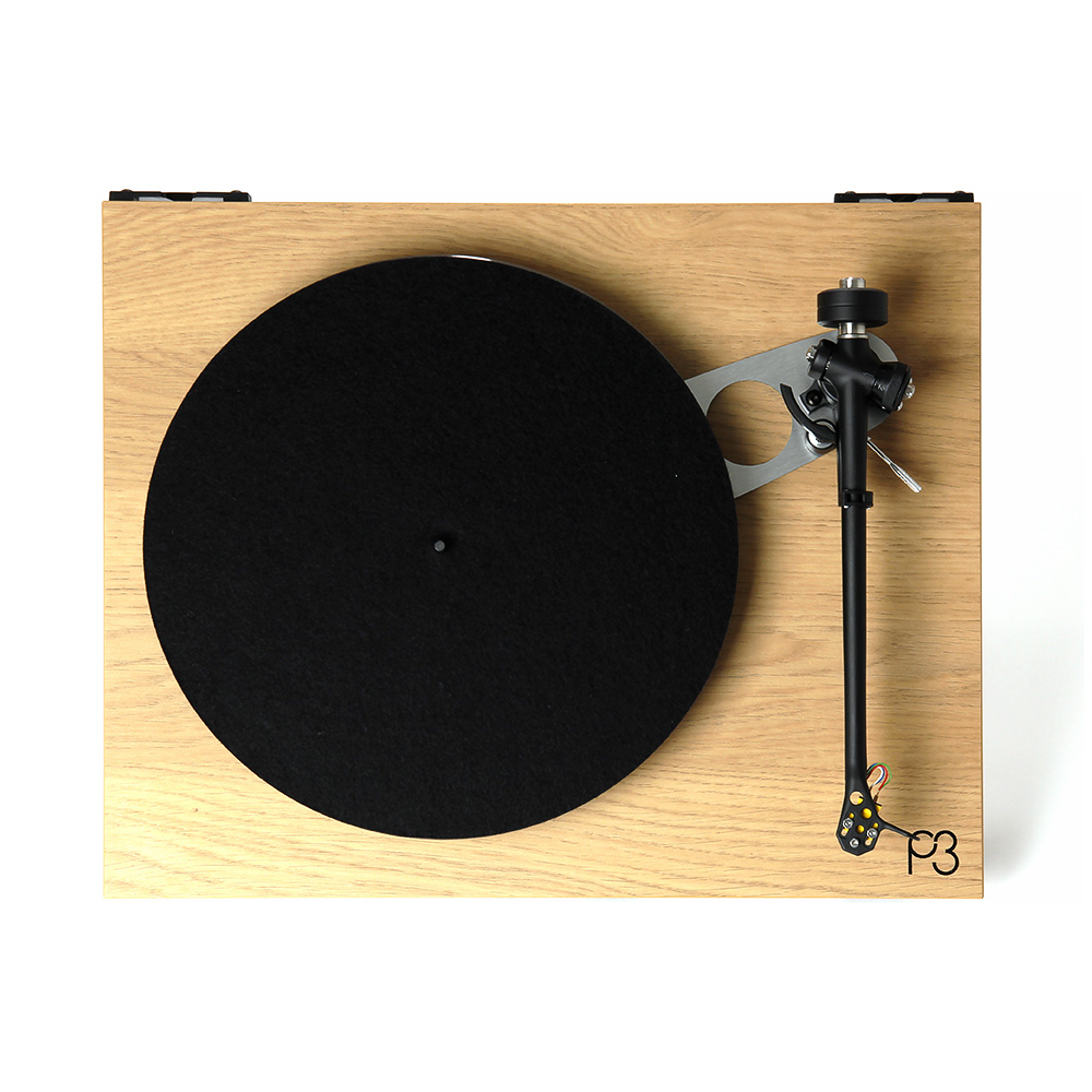 Rega Planar 3 chêne clair vue du dessus
