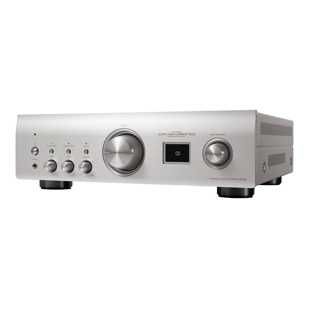 Denon PMA 1700NE silver vue avant oblique 2