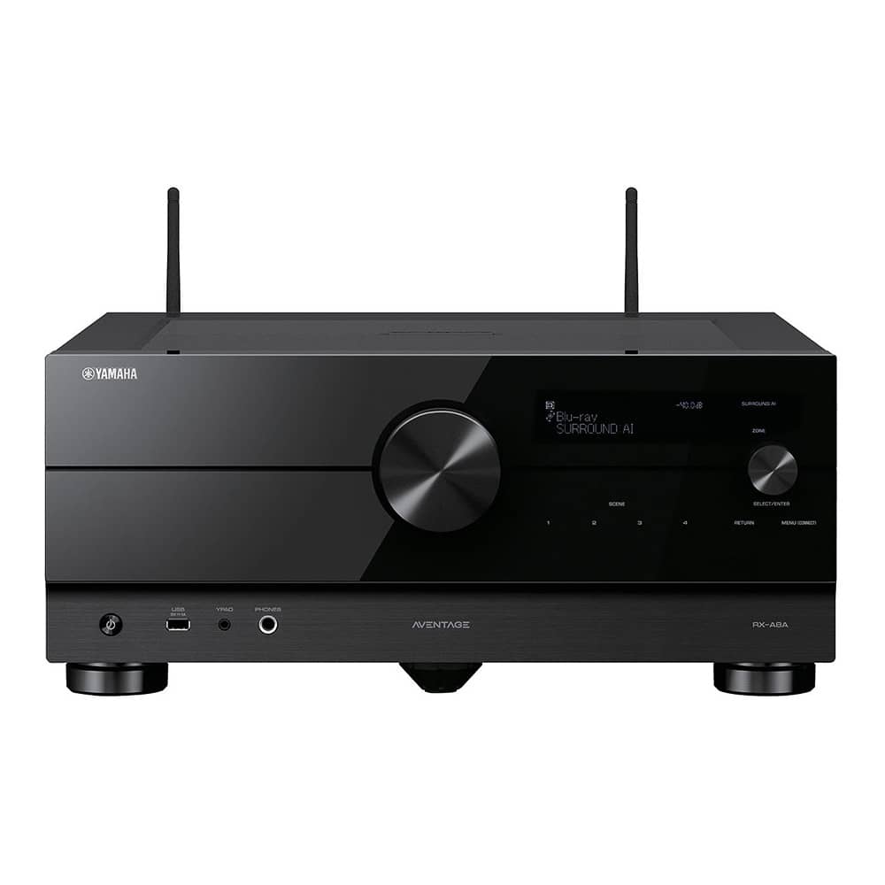 Yamaha RX‑A8A face avant antennes