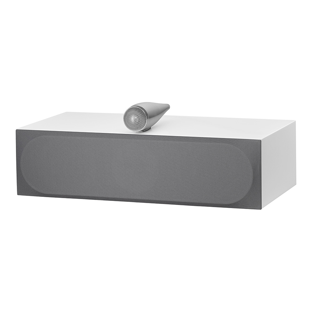 Bowers Wilkins HTM71 S3 blanc face avant oblique grille