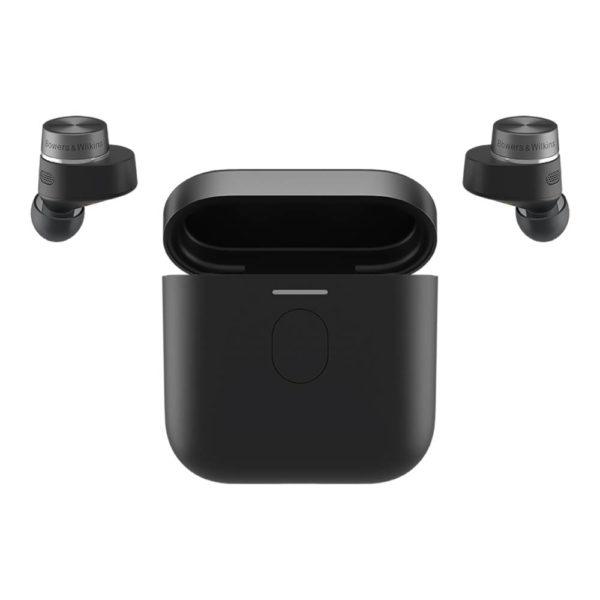 Bowers Wilkins Pi7 S2 noir satine chargeur vue de face