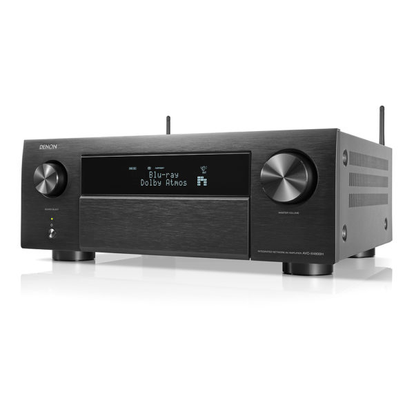 Denon AVC X4800H noir vue oblique