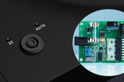 changement de vitesse électronique de la platine Pro Ject X2B