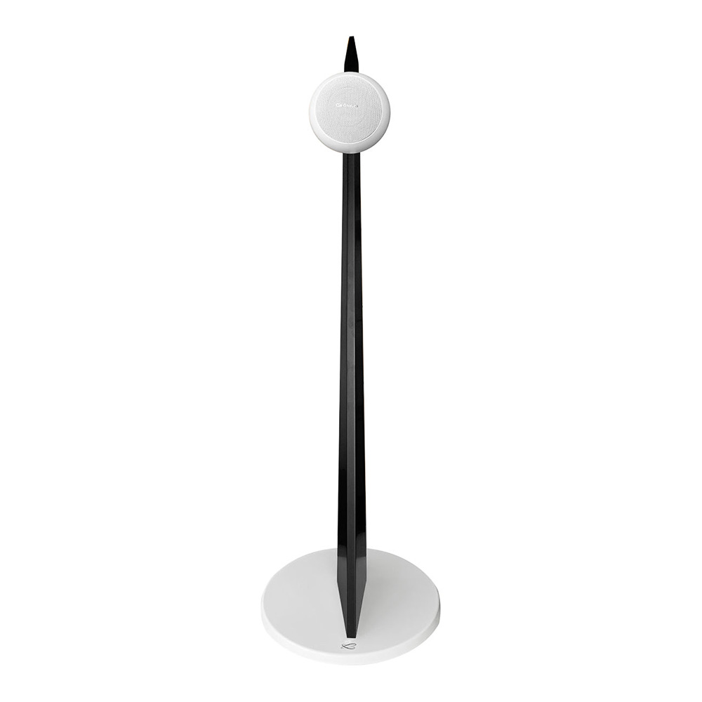Cabasse IO3 sur pied noir et blanc face avant