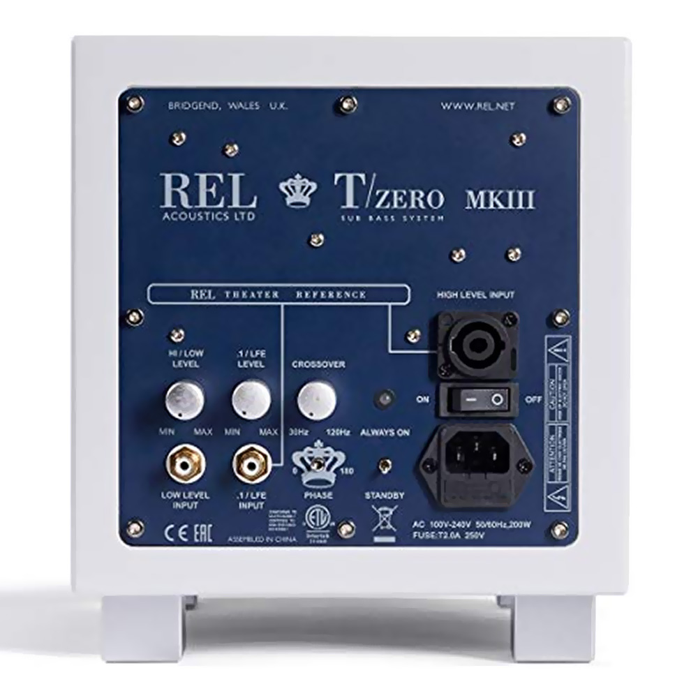 Rel Tzero MKIII blanc connectique et réglages