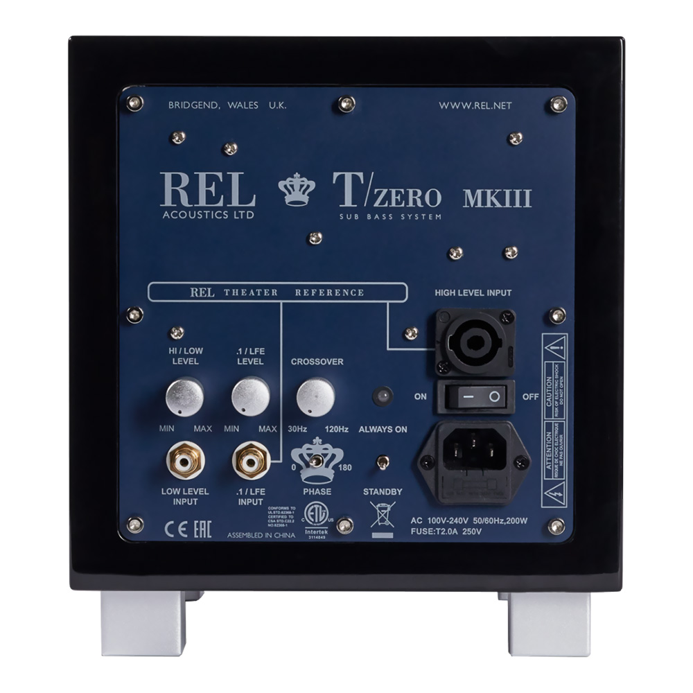 Rel Tzero MKIII noir connectique et réglages