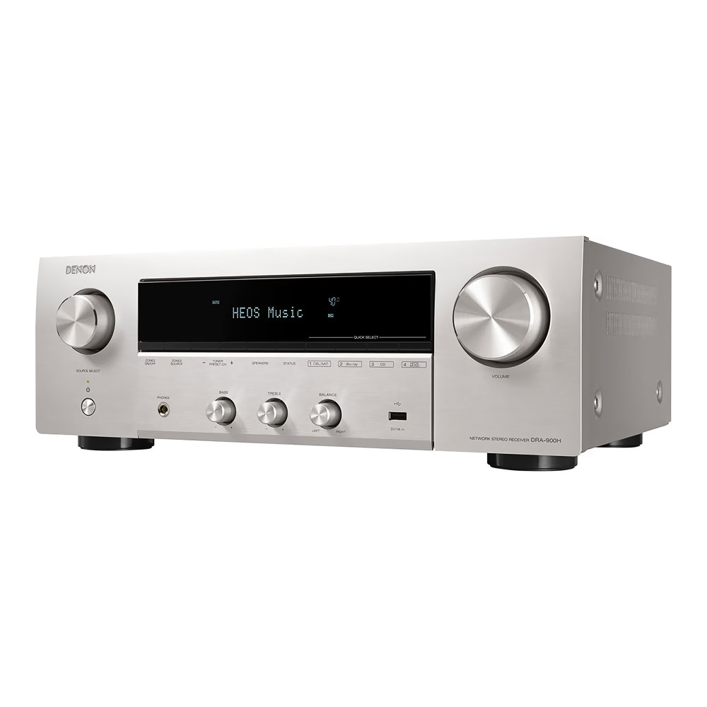 ampli tuner stéréo Denon DRA 900H silver vue gauche