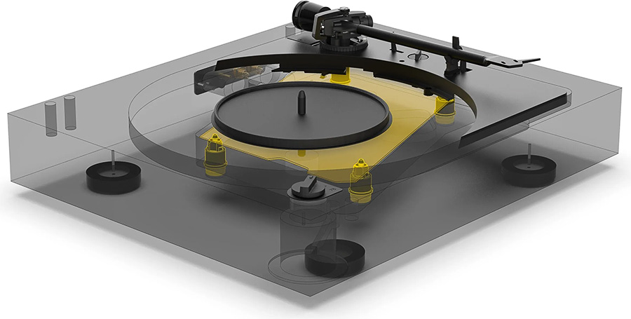 sous-châssis flottant de la platine vinyle Pro-Ject A2