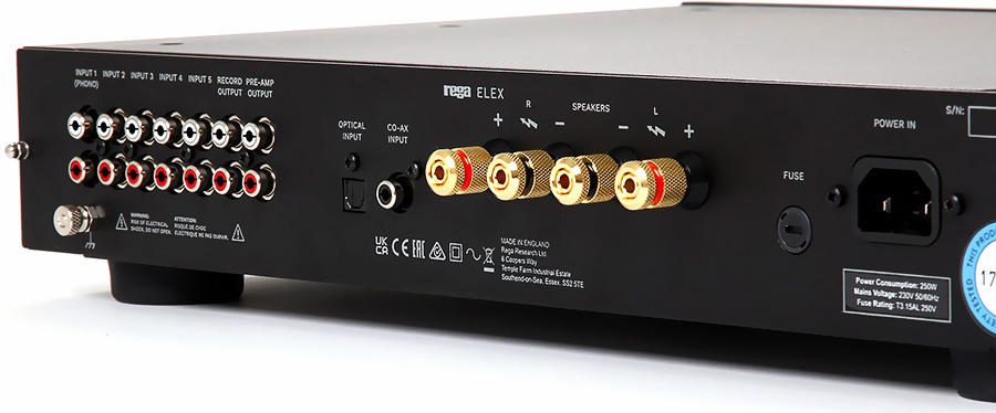 Rega Elex MK4 connectique