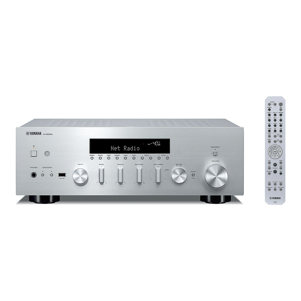 Yamaha R N600A silver face avant avec télécommande