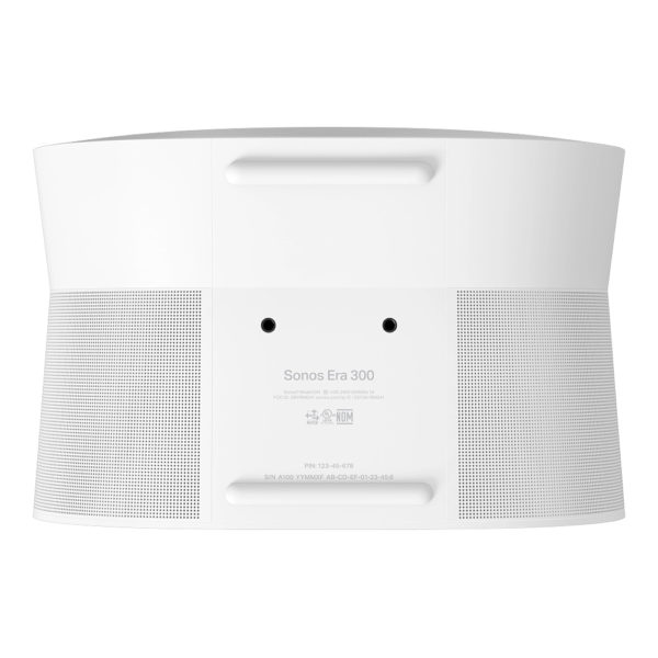 Enceinte connectée Sonos Era 300 blanche vue du dessous