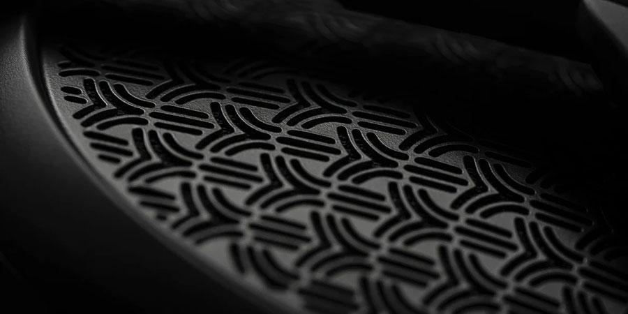 Grille de couverture de l'oreillette du Meze Empyrean II avec un motif complexe