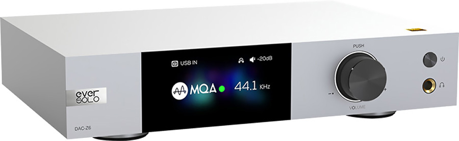 Detail du chassis en aluminium et de lecran LCD du Eversolo DAC Z6