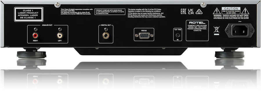 Lecteur CD Rotel CD11 MKII connectique