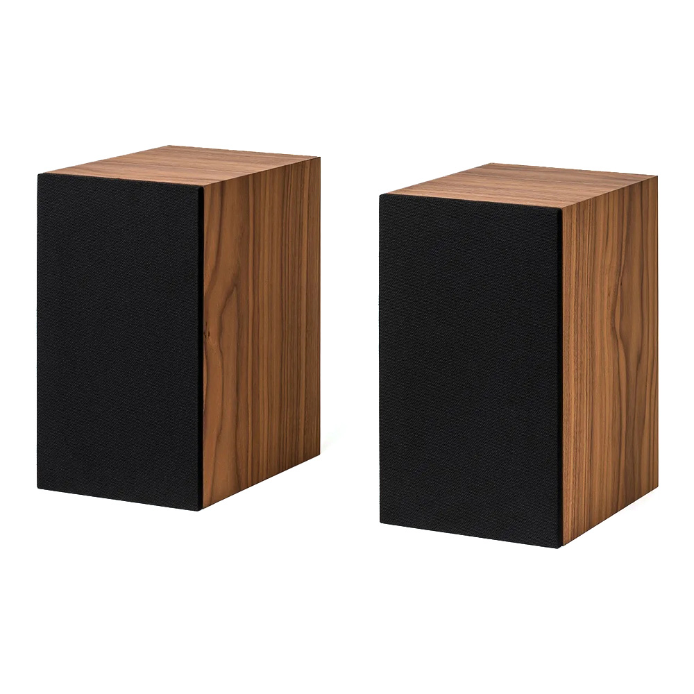Enceintes bibliothèque Speaker Box 5 S2 noyer avec grille