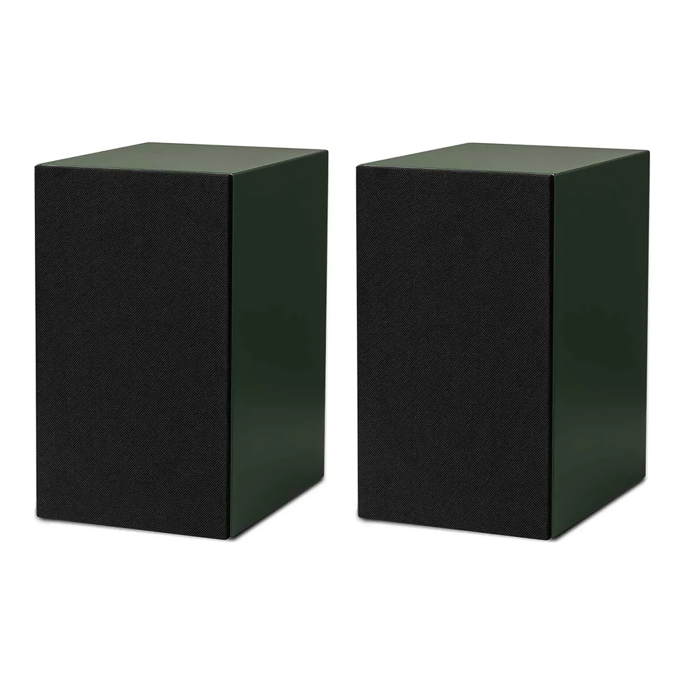 Enceintes bibliothèque Speaker Box 5 S2 vert satin avec grille