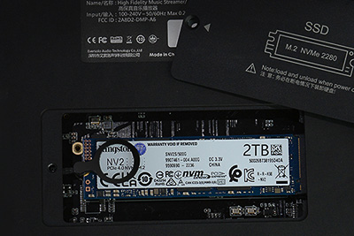 Options de stockage du EverSolo DMP A6 Master Edition