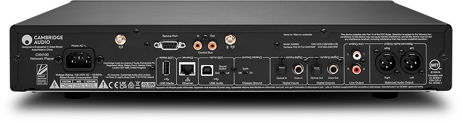 Cambridge Audio CXN100 connectique
