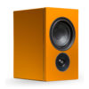Enceintes PSB Speakers Alpha iQ orange hollandais vue de coté