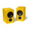 Enceintes bibliothèque PSB Speakers Alpha iQ jaune tangerine