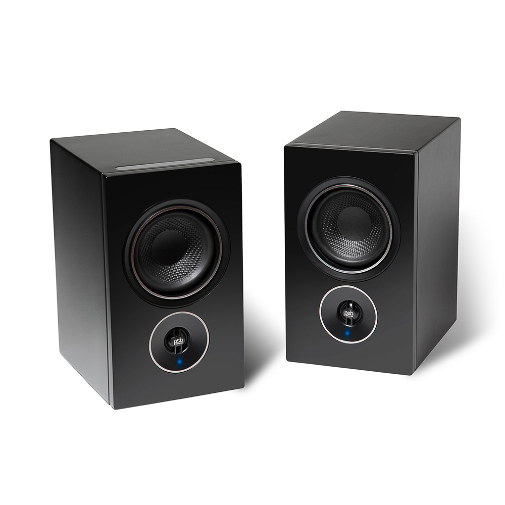 Enceintes bibliothèque PSB Speakers Alpha iQ noir mat