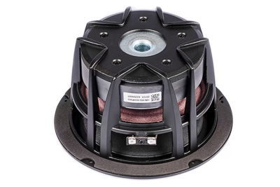 Woofer avec panier ouvert asymétrique
