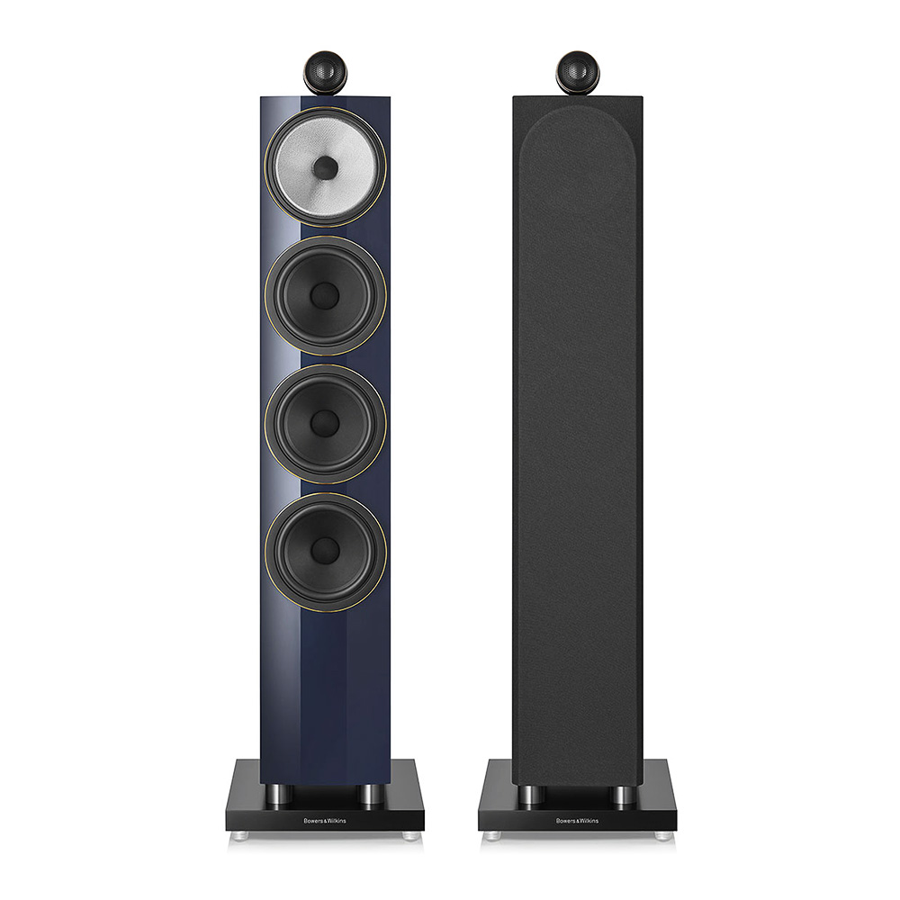 Enceinte colonne Bowers & Wilkins 702 S3 Signature face avant finition Midnight Blue Metallic