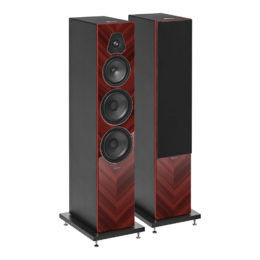 Enceintes bibliothèque Sonus faber Lumina V Amator rouge laqué