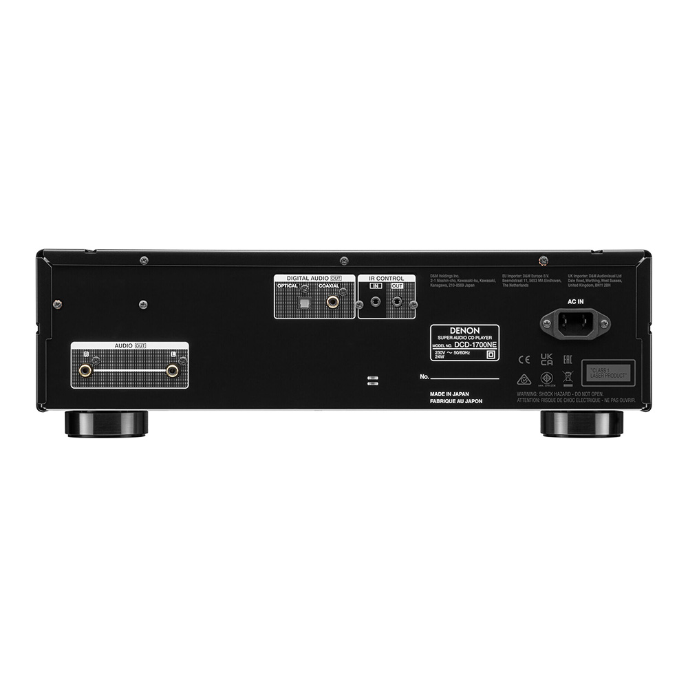 Lecteur CD SACD Denon DCD 1700NE noir face arrière