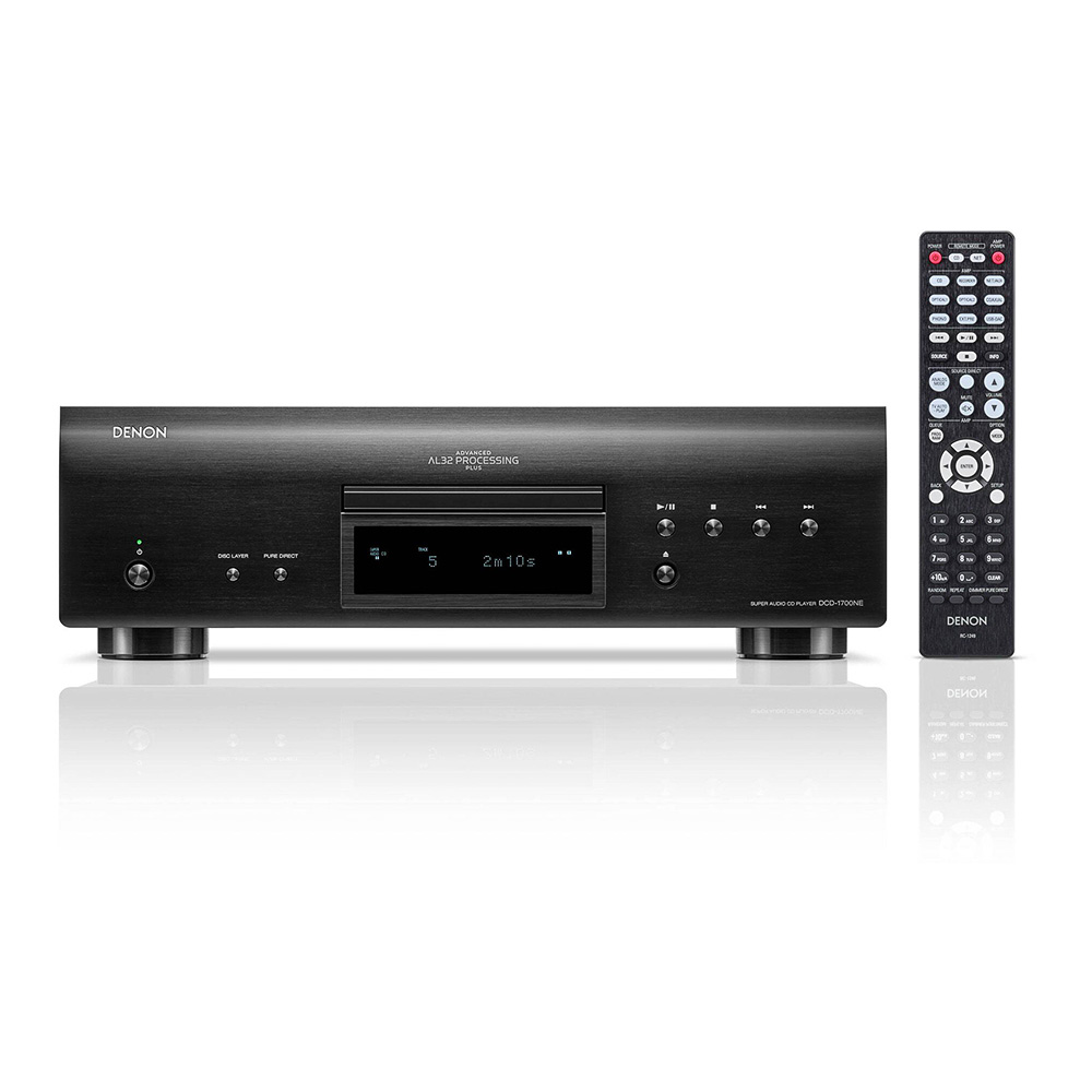 Lecteur CD SACD Denon DCD 1700NE noir face avant avec télécommande