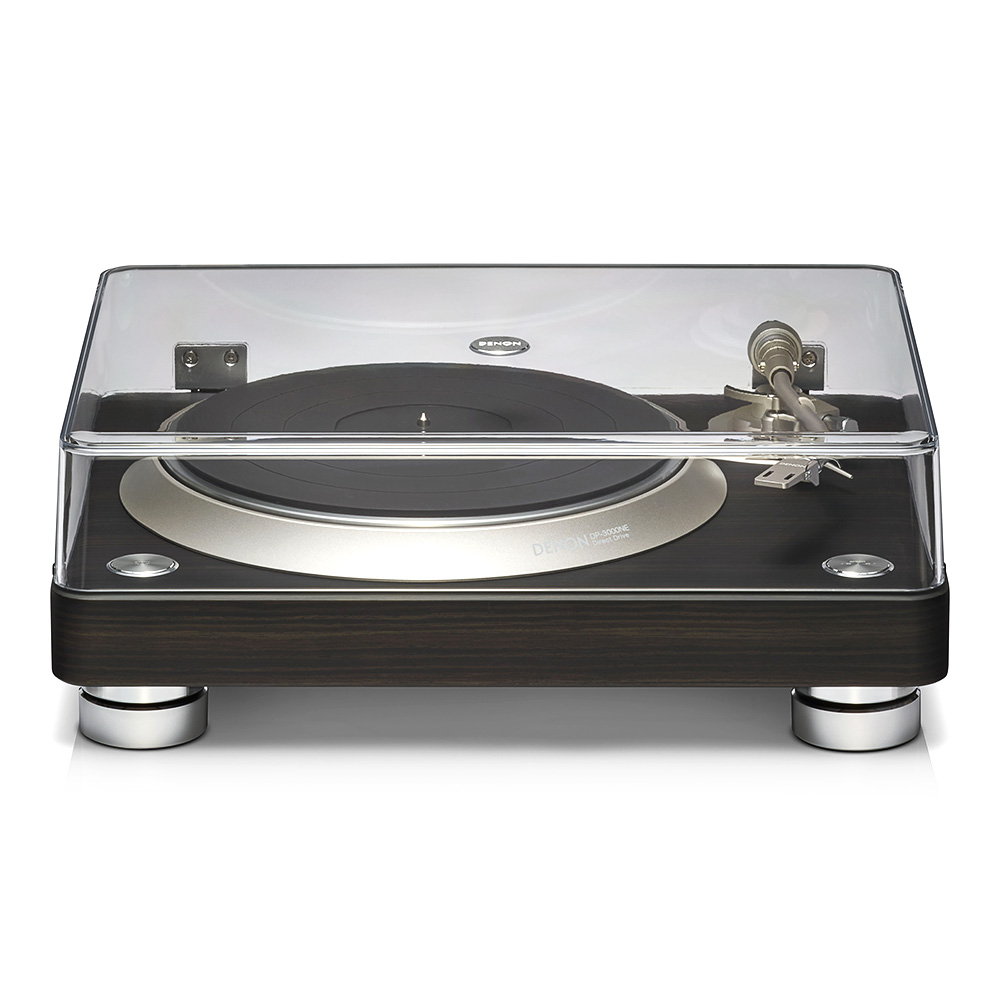 Platine vinyle Denon DP 3000NE vue de face avec capot fermé