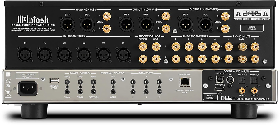 Connectique du McIntosh C2800