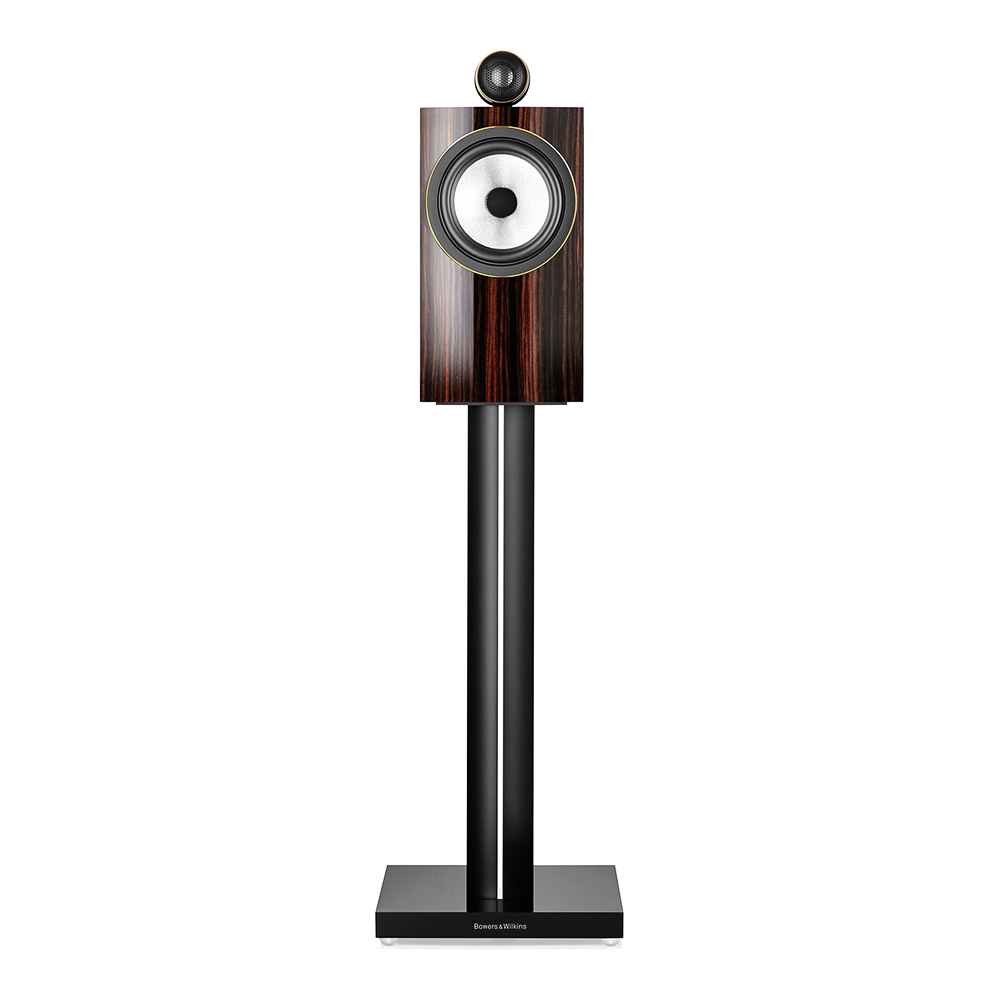 Enceinte bibliothèque Bowers & Wilkins 705 S3 Signature sur pied face avant finition Datuk brillant