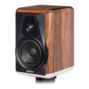 Enceinte bibliothèque Sonus faber Electa Amator III vue oblique finition noyer massif