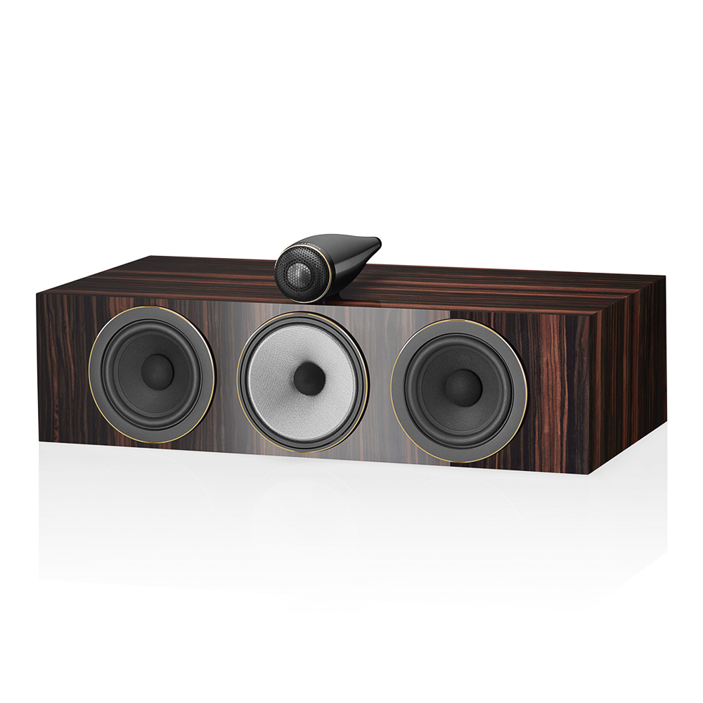 Enceinte centrale Bowers & Wilkins HTM71 S3 Signature vue obliqque finition Datuk Gloss