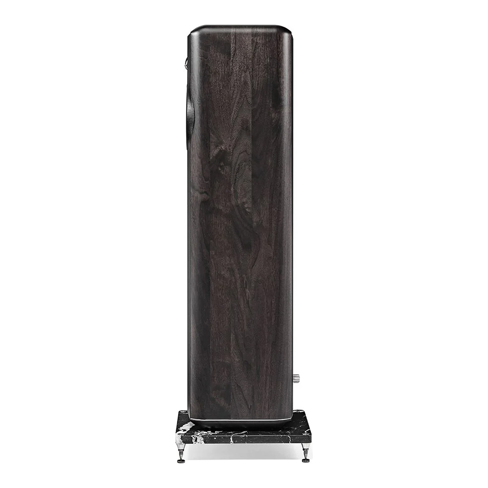 Enceinte colonne Sonus faber Maxima Amator vue de coté vue 2 noyer massif graphite