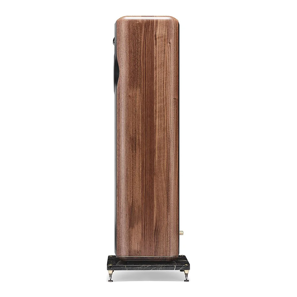 Enceinte colonne Sonus faber Maxima Amator vue de coté vue 2 noyer massif