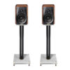 Enceintes bibliothèque Sonus faber Electa Amator III sur pied face avant finition noyer massif