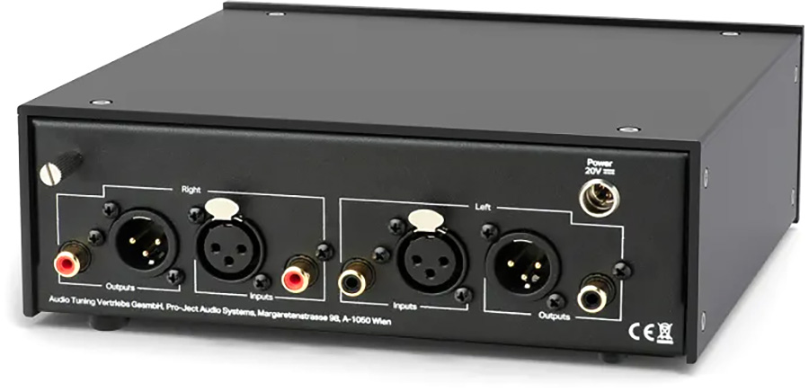 Entrées et sorties symétriques et asymétriques du Pro Ject Phono Box RS2