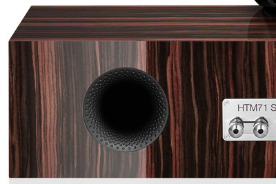 Évent bass reflex doté de la technologie Flowport de la Bowers & Wilkins HTM71 S3 Signature