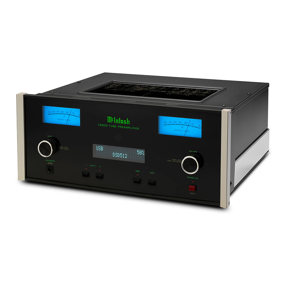 préamplificateur à tubes McIntosh C2800 vue de droite