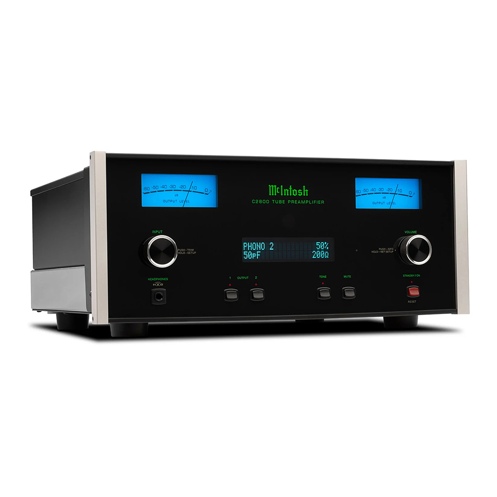 préamplificateur à tubes McIntosh C2800 vue de gauche