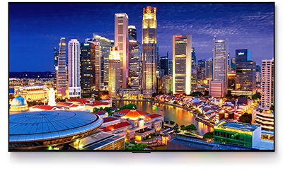 Écran LG série OLED 4G affichant une image 4K lumineuse et colorée