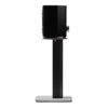 Enceinte bibliothèque Sonus faber Sonetto I G2 noir laqué sur pied vue de coté