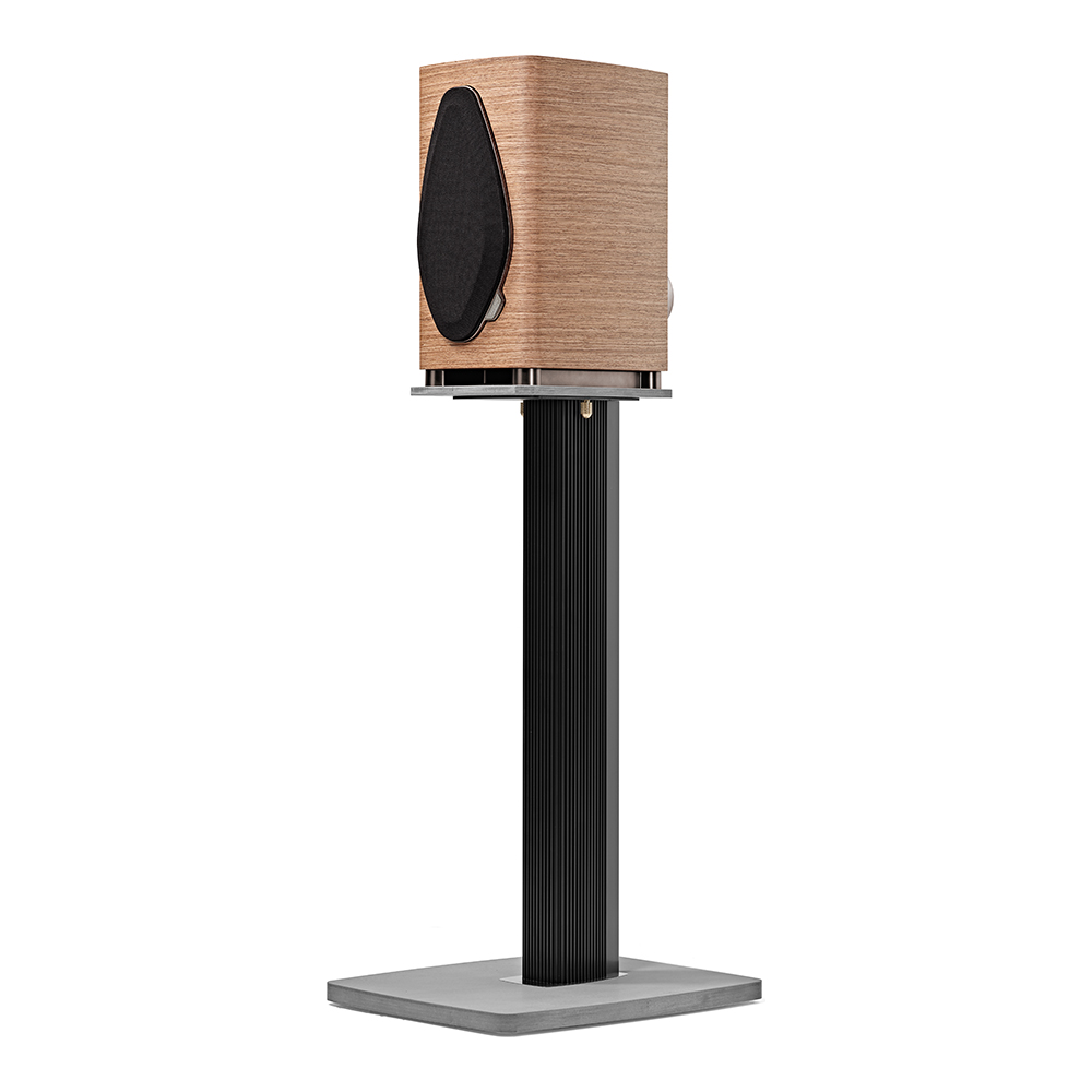 Enceinte bibliothèque Sonus faber Sonetto I G2 noyer sur pied et avec grille