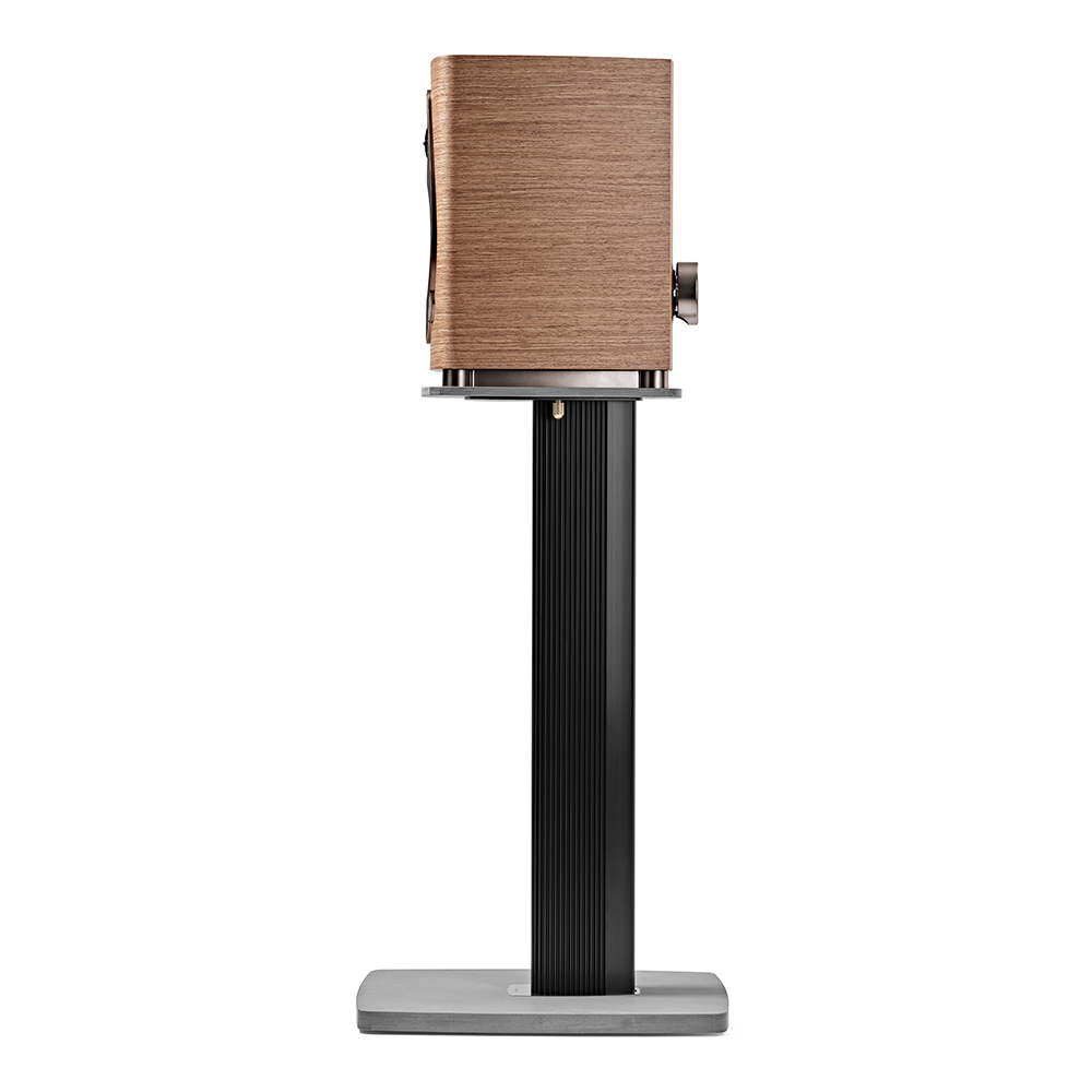 Enceinte bibliothèque Sonus faber Sonetto I G2 noyer sur pied vue de coté